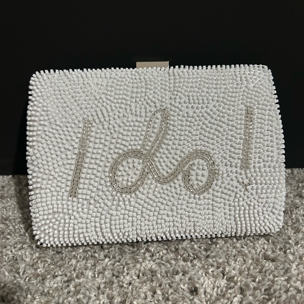“I do” beaded purse